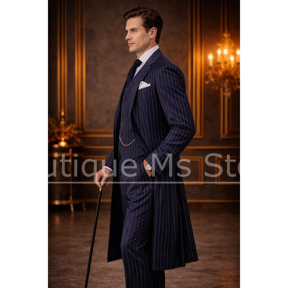 X Men Grooming - Chic Men Striped Suit 3 Piece