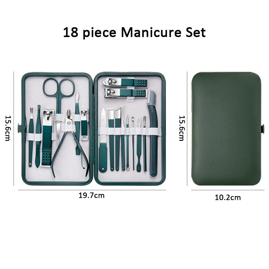 Nail Care Kit Mens - 4/7/10/12/18 Pcs Manicure Set Nail Clippers