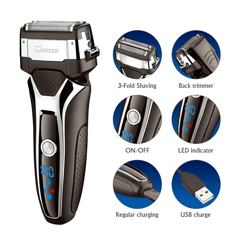 Men'S Grooming Gift Set - Surker Electric Shaver for Men Rechargeable