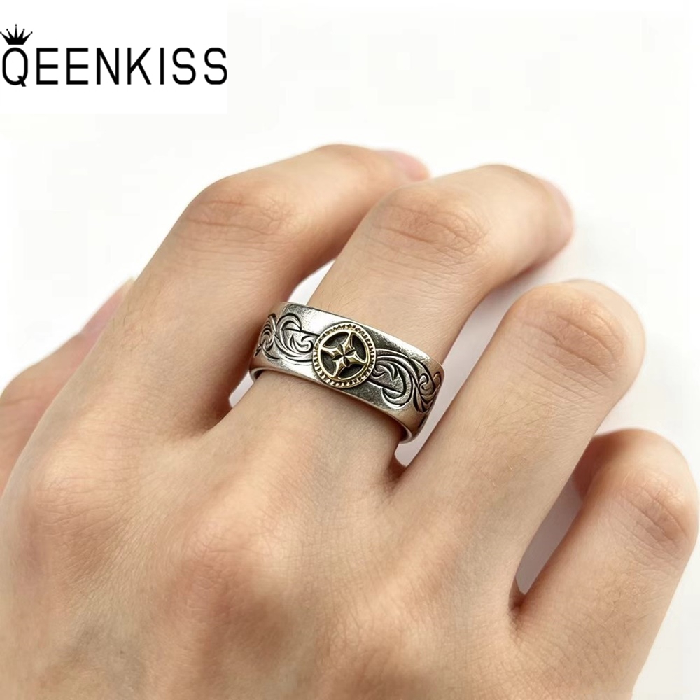 Men'S Grooming Gift Set - QEENKISS 925 Sterling Silver Vintage Cross