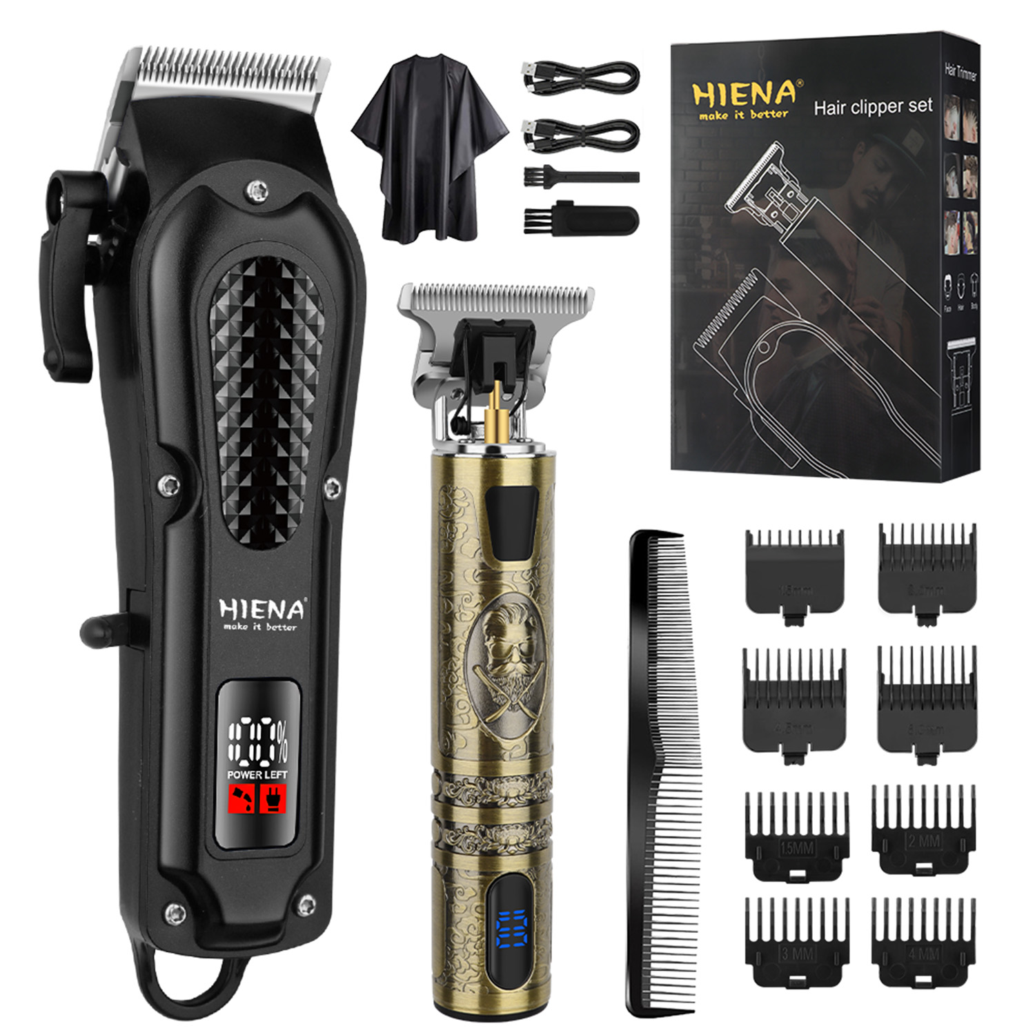 Mens Vintage Grooming Kit - HIENA 2 In 1 Men Grooming