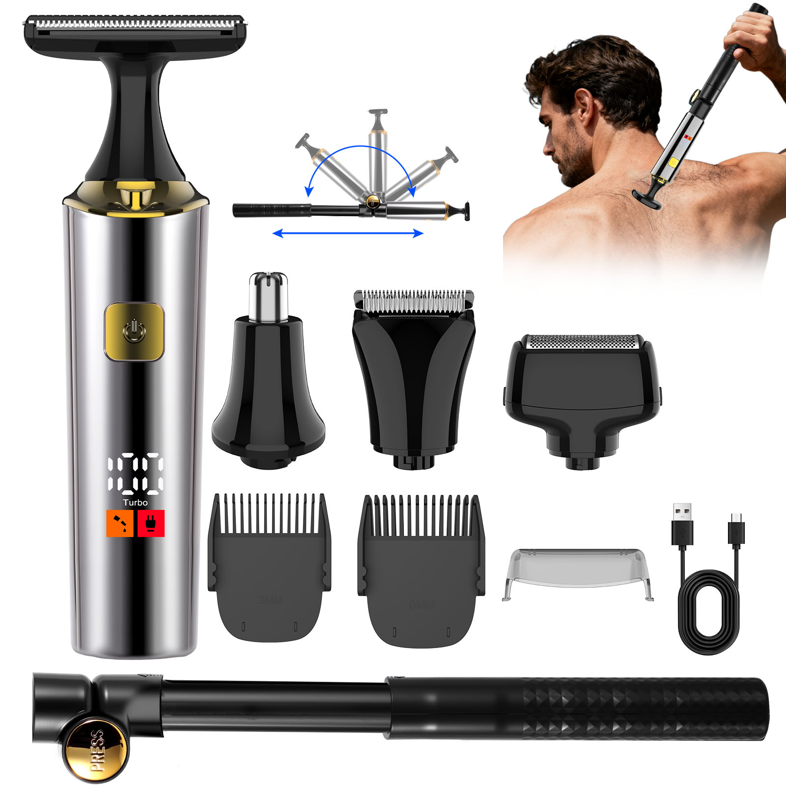 Hatteker Electric Rechargeable - Men'S Grooming Hair And Body Wash review and price