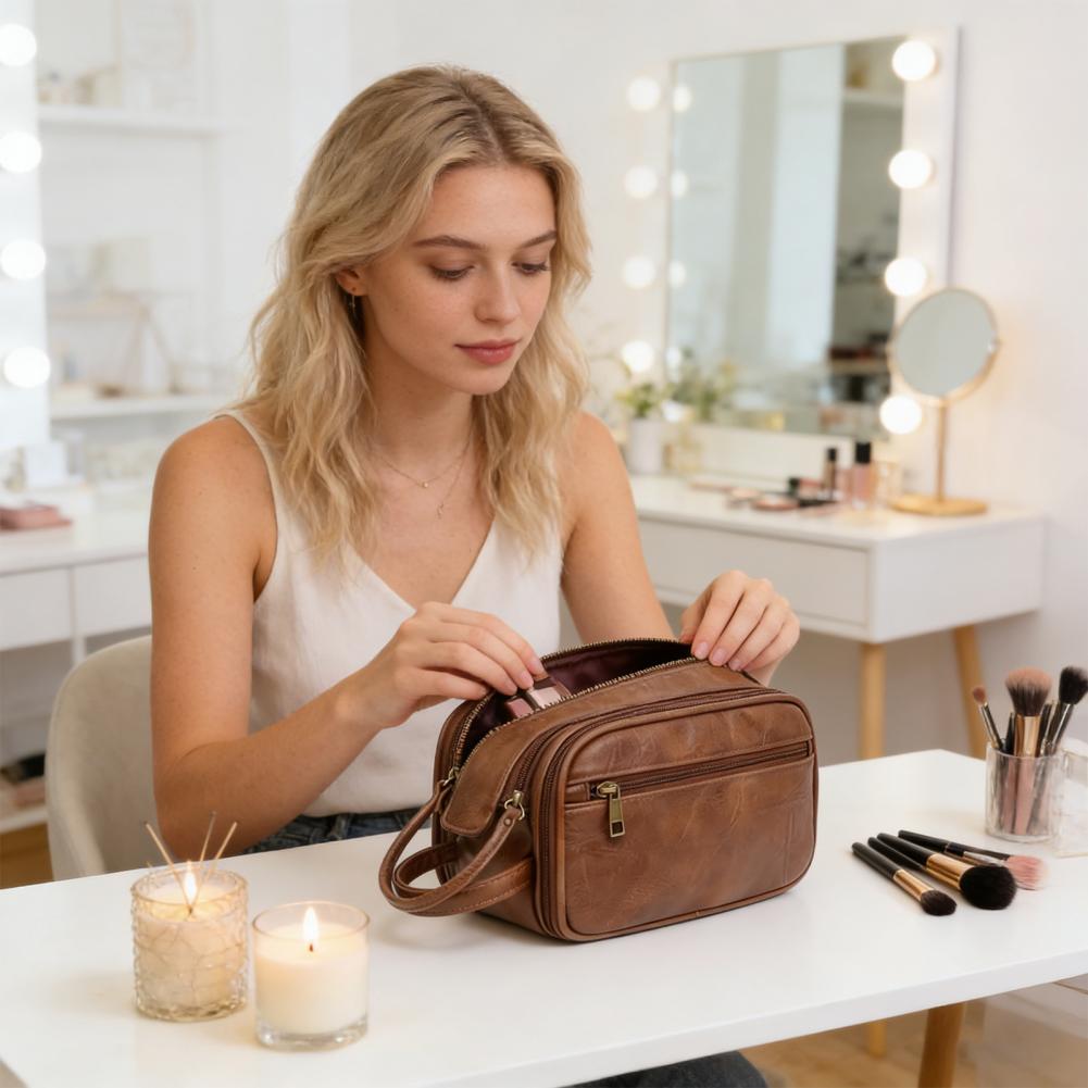Travel Makeup Bag Faux Leather - Men'S Grooming Makeup review and price