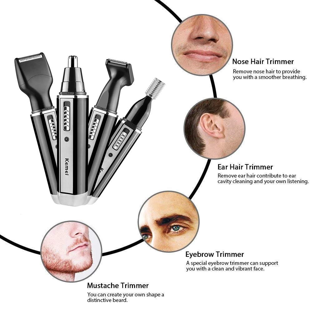 Kemei rechargeable electric al - Men'S Grooming Ear Hair review and price