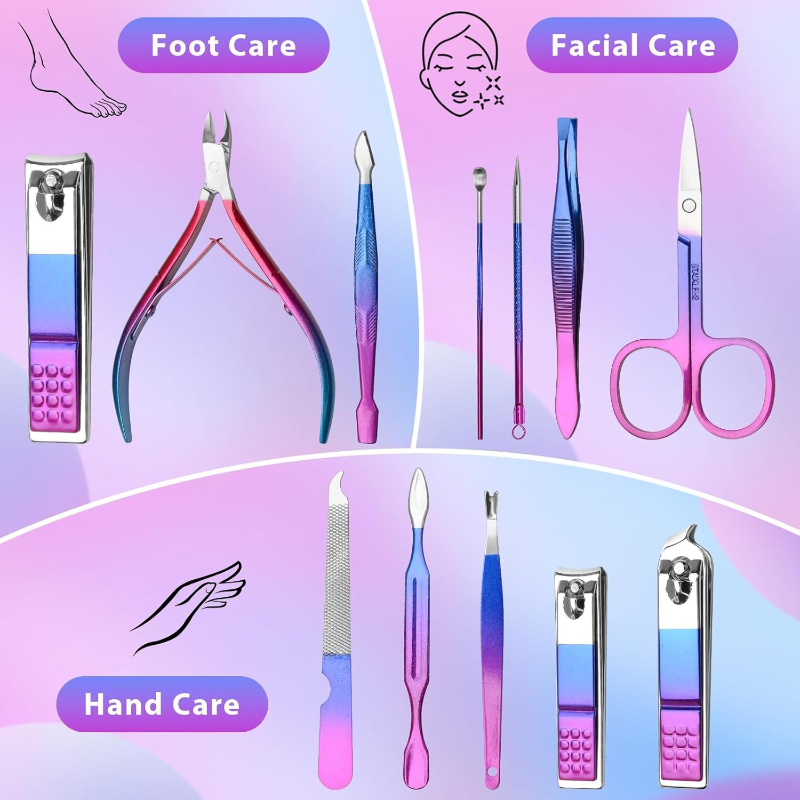 Manicure Set Nail Clippers Ped - Nail Care Kit Mens review and price