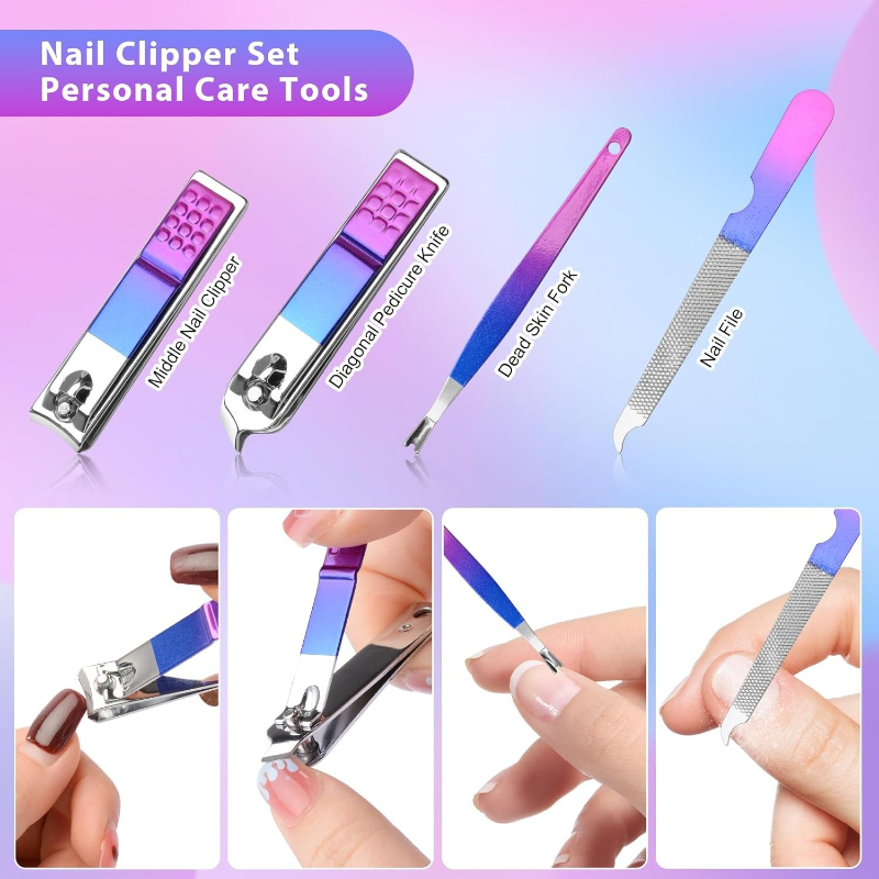 Manicure Set Nail Clippers Ped - Nail Care Kit Mens review and price