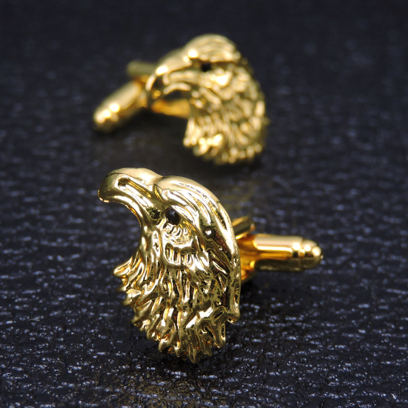 2pcs/set Gold Eagle Head Cuffl - Men'S Grooming Gift Set review and price