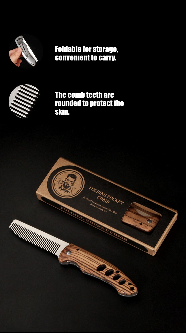 Solid Wood & Metal Folding Bea - Men'S Grooming Gift Set review and price