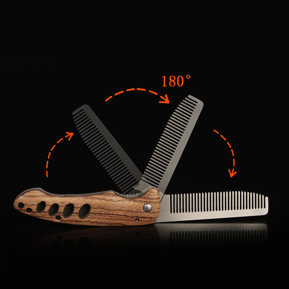 Solid Wood & Metal Folding Bea - Men'S Grooming Gift Set review and price