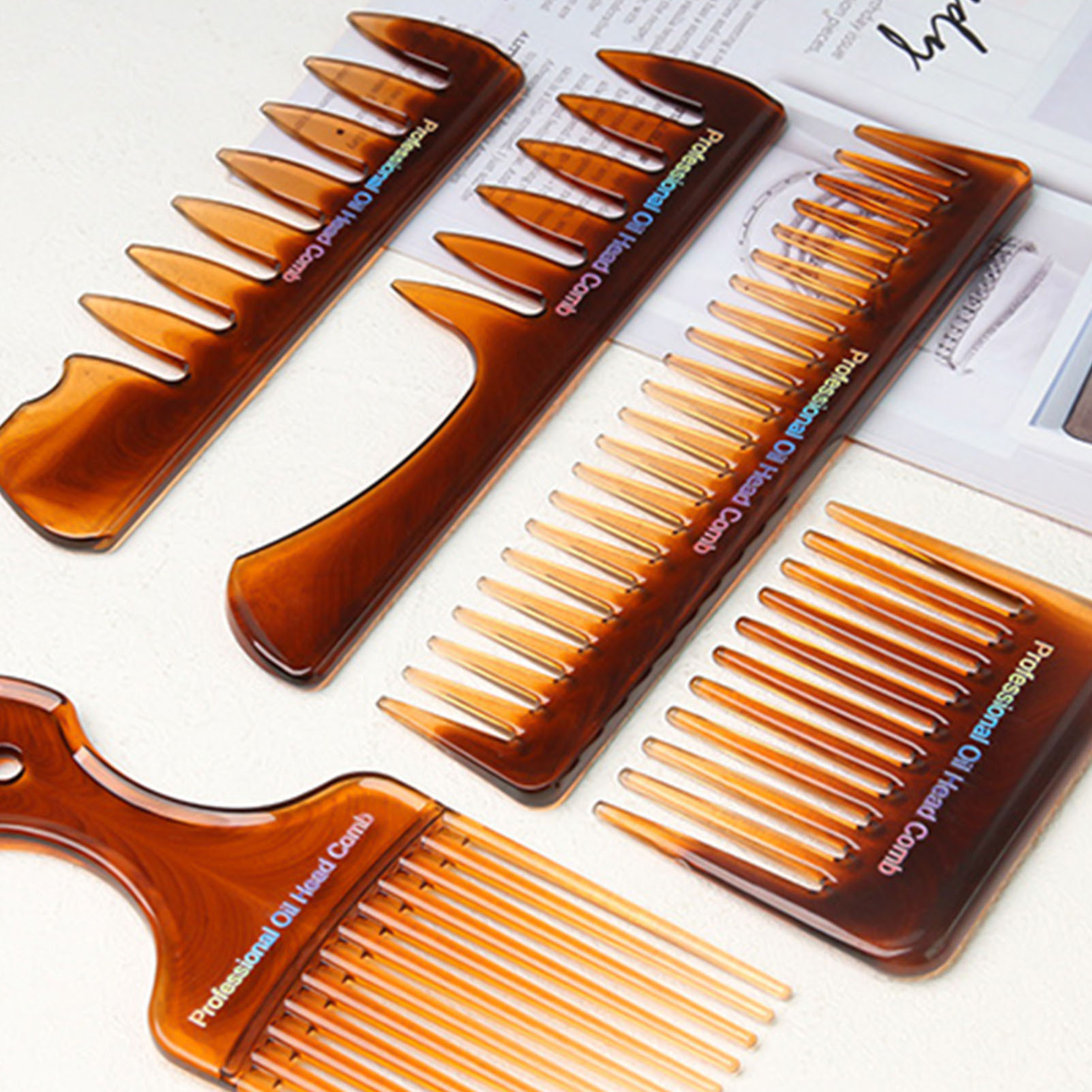 5Pcs Barber Comb Set Vintage H - Mens Vintage Grooming Kit review and price