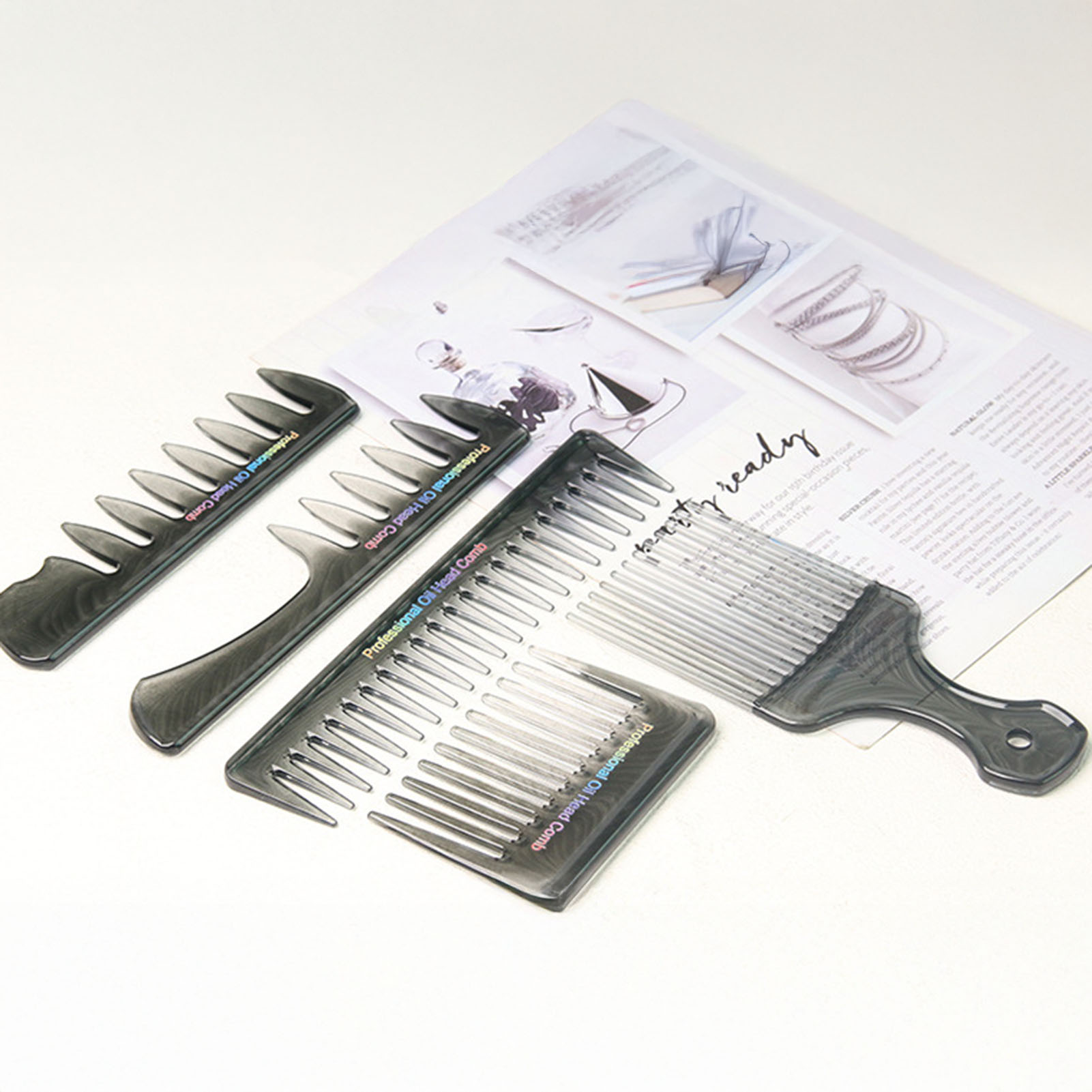 5Pcs Barber Comb Set Vintage H - Mens Vintage Grooming Kit review and price
