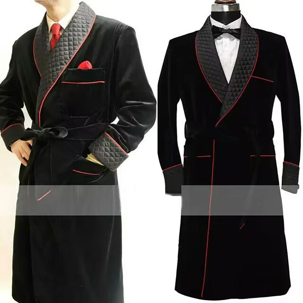Velvet Smoking Long Men Jacket - X Men Grooming review and price
