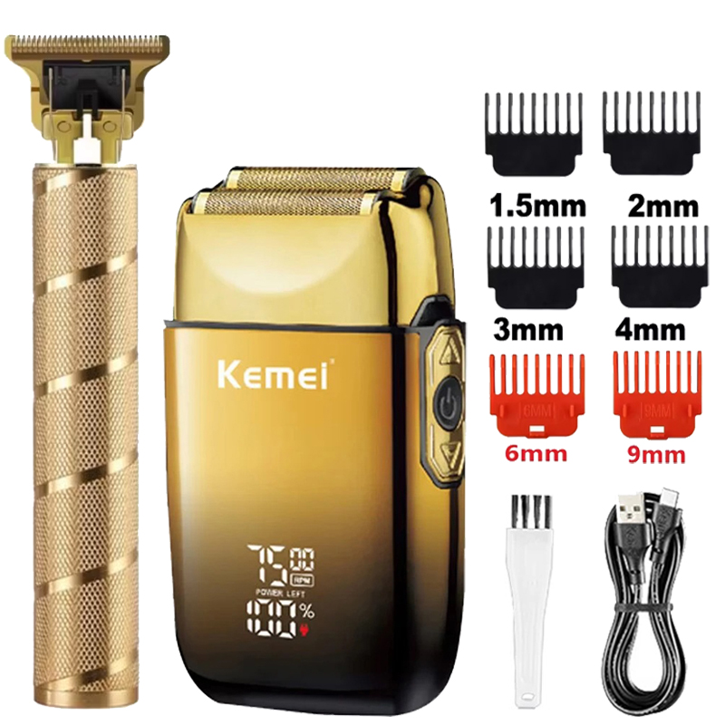 Kemei KM-TX10 T9 Hair Trimmer  - Men'S Grooming Gift Set review and price